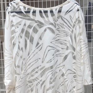 Lane Bryant burnout top in cream color.